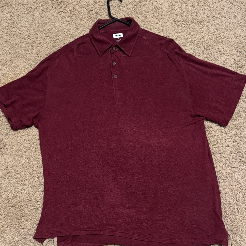 Joseph Abboud Men's Burgundy Polo Shirt